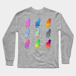 Cat holiday gift t shirt design Long Sleeve T-Shirt